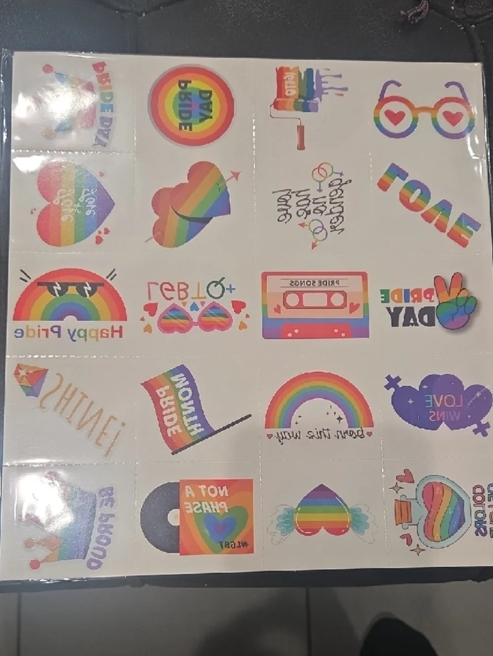 Rainbow Pride Party Tattoos - 120 PCS